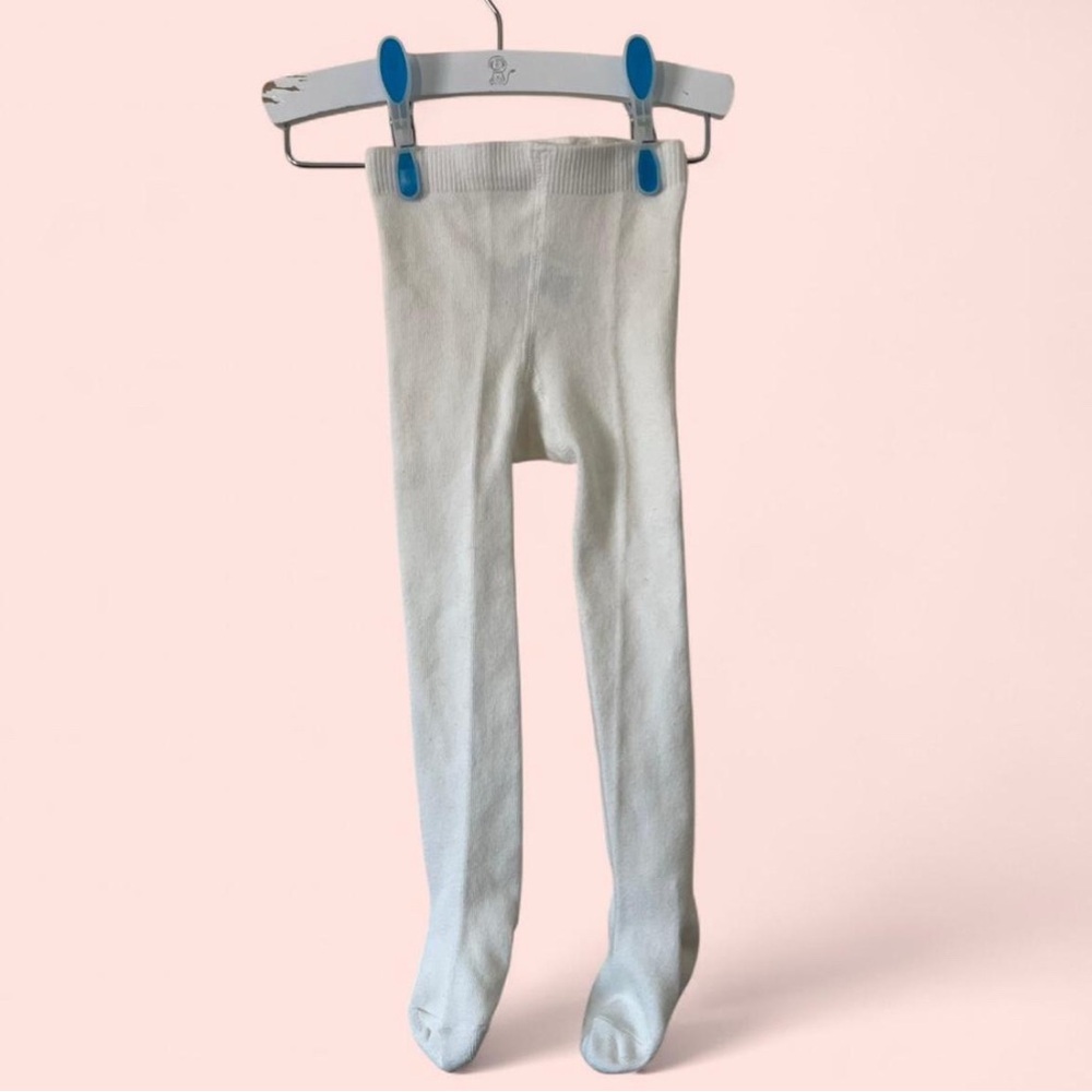 ❤️ 5/$20 18M Girls Lucky Brand Ivory Cable Knit Footed Tights Minimalist Cottage